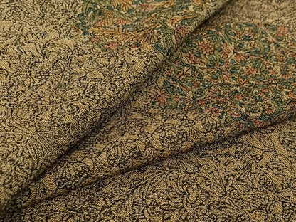 平和屋着物▽上質な小紋 単衣 更紗花文 鬼しぼ縮緬 正絹 逸品 AABF6797jh