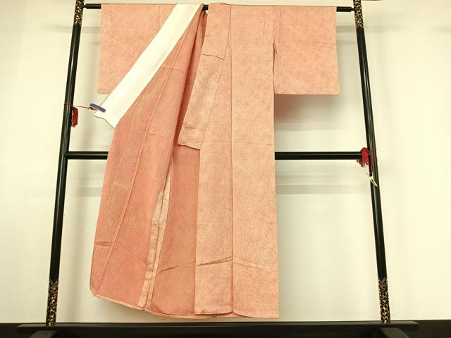 平和屋着物▽上質な小紋 単衣 霞文 正絹 逸品 AABF6799jh
