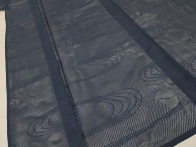 平和屋着物＊夏物 色無地 絽 流水花紋紗 褐返色 正絹 逸品 AABF6805jd