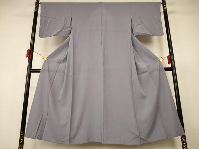 平和屋着物＊夏物 色無地 絽 桔梗鼠色 正絹 逸品 AABF6806jd
