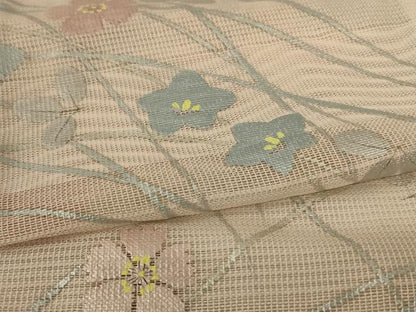 平和屋着物＊夏物 訪問着 紗 芝花文 銀彩 正絹 逸品 AABF6809jd