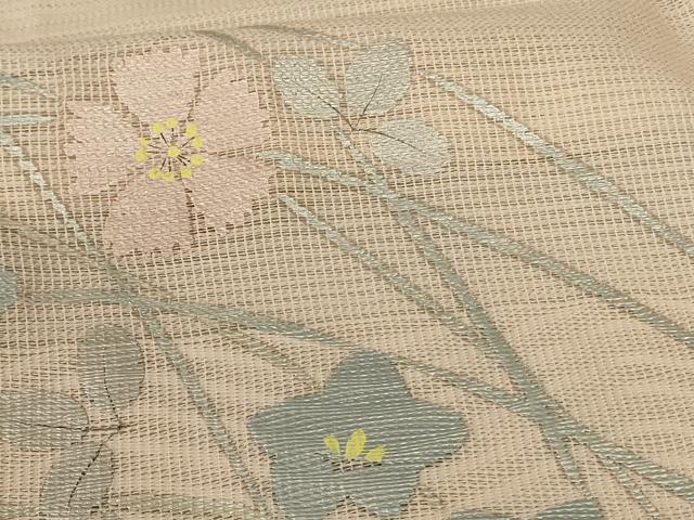 平和屋着物＊夏物 訪問着 紗 芝花文 銀彩 正絹 逸品 AABF6809jd