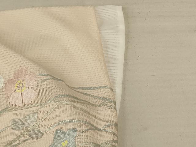 平和屋着物＊夏物 訪問着 紗 芝花文 銀彩 正絹 逸品 AABF6809jd