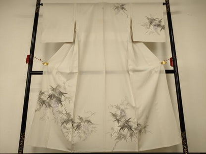 平和屋着物＊夏物 訪問着 絽 手描き 草花文 正絹 逸品 AABF6812jd