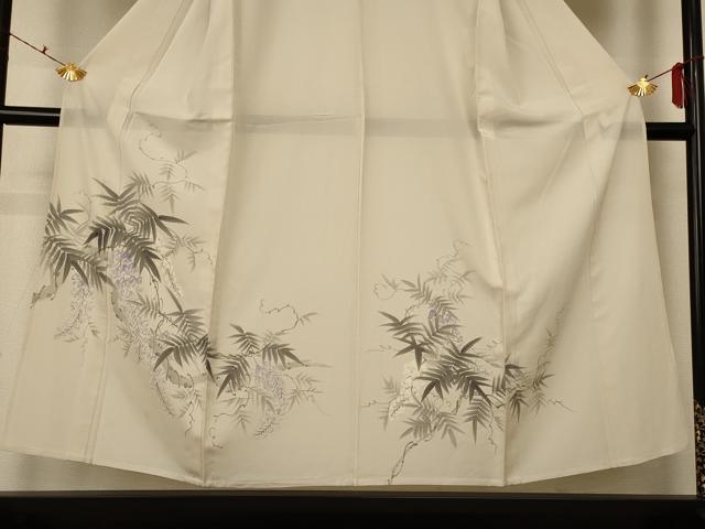 平和屋着物＊夏物 訪問着 絽 手描き 草花文 正絹 逸品 AABF6812jd
