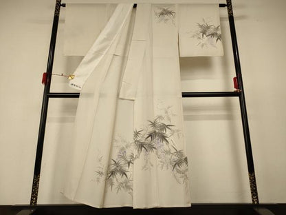 平和屋着物＊夏物 訪問着 絽 手描き 草花文 正絹 逸品 AABF6812jd