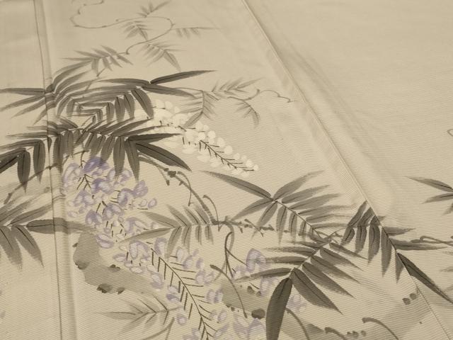 平和屋着物＊夏物 訪問着 絽 手描き 草花文 正絹 逸品 AABF6812jd