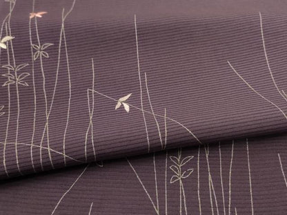 平和屋着物＊夏物　訪問着　絽　刺繍　枝花文　銀彩　三越扱い　正絹　逸品　未使用　AABF6819jd