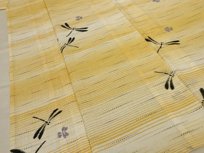 平和屋着物＊夏物 小紋 紗 勝虫 洗える着物 AABF6828jd