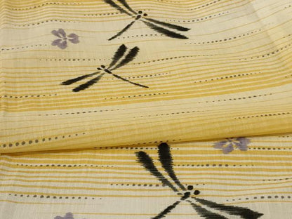 平和屋着物＊夏物 小紋 紗 勝虫 洗える着物 AABF6828jd
