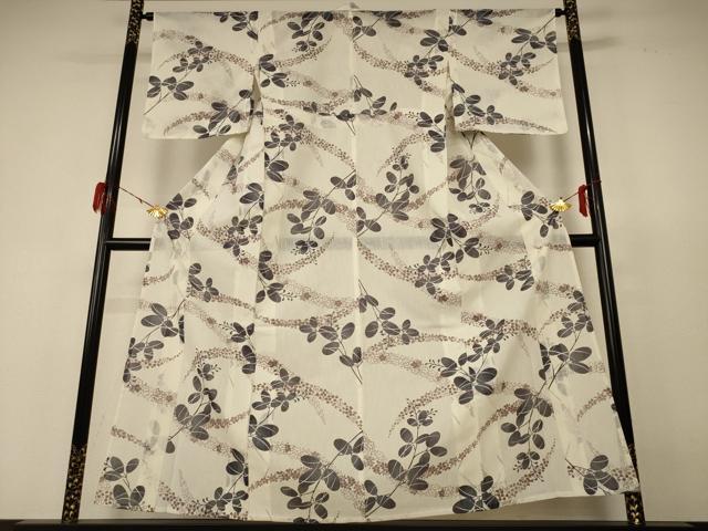 平和屋着物＊夏物 小紋 紗 萩文 洗える着物 AABF6829jd