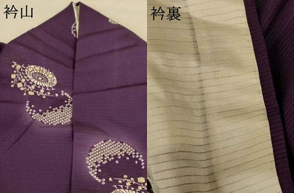 平和屋着物＊夏物 小紋 絽 雪輪文 暈し染め 正絹 逸品 AABF6834jd