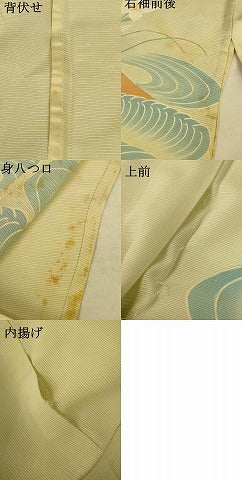 平和屋着物＊夏物 訪問着 絽 片輪車花文 正絹 逸品 AABF6841jd
