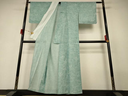 平和屋着物＊夏物 小紋 絽 花尽くし 洗える着物 未使用 AABF6844jd