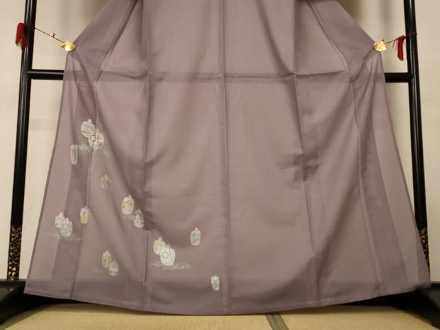 平和屋着物＊夏物 訪問着 絽 仕覆文 銀彩 洗える着物 AABF6847jd