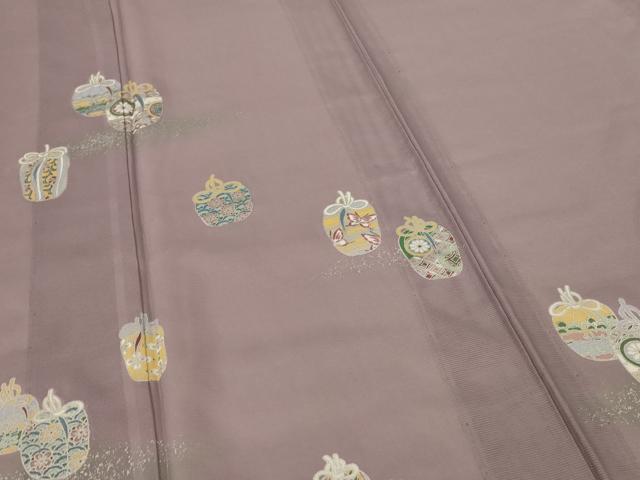 平和屋着物＊夏物 訪問着 絽 仕覆文 銀彩 洗える着物 AABF6847jd