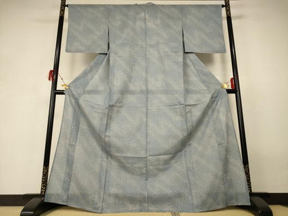 平和屋着物＊夏物 小紋 絽 メダカ 洗える着物 AABF6848jd
