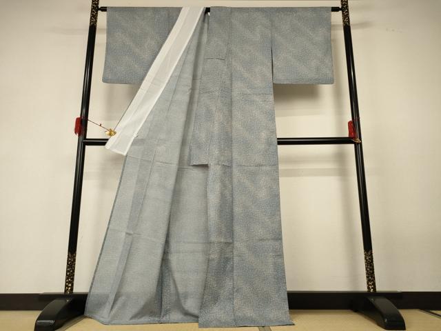 平和屋着物＊夏物 小紋 絽 メダカ 洗える着物 AABF6848jd