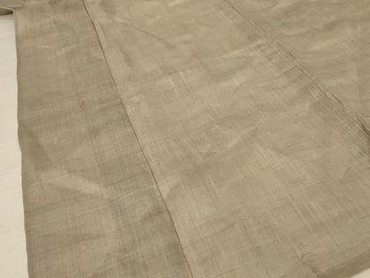 平和屋着物＊夏物　男性　色紋付　上布　白橡色　麻　逸品　AABF6853jd