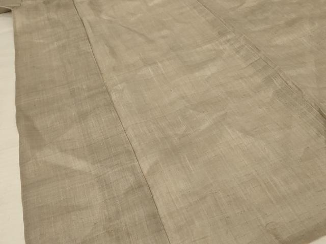 平和屋着物＊夏物　男性　色紋付　上布　白橡色　麻　逸品　AABF6853jd