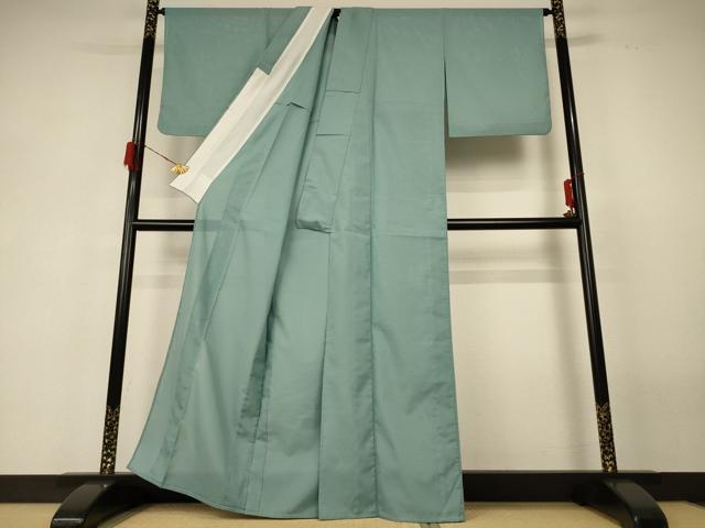 平和屋着物＊夏物 色無地 絽 錆青磁色 正絹 逸品 AABF6857jd