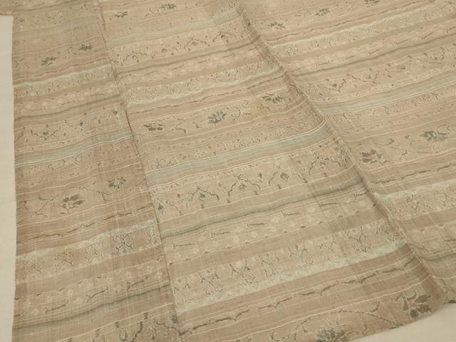 平和屋着物＊夏物 小千谷ちぢみ 花唐草文 麻 逸品 AABF6864jd