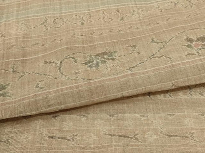 平和屋着物＊夏物 小千谷ちぢみ 花唐草文 麻 逸品 AABF6864jd