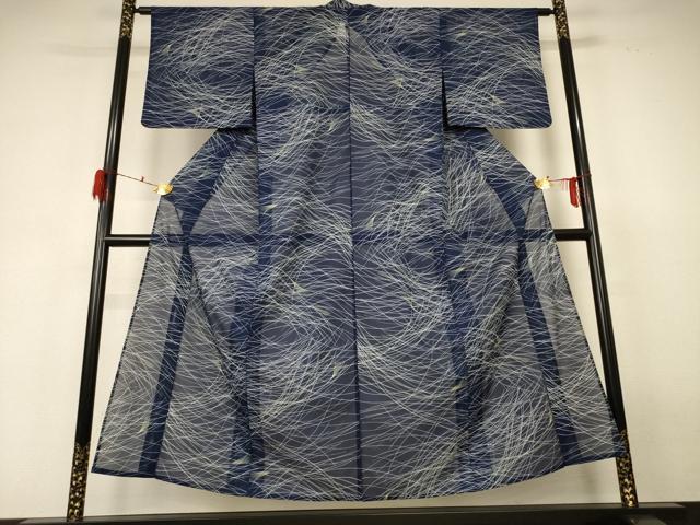 平和屋着物＊夏物 小紋 絽 薄文 洗える着物 AABF6867jd
