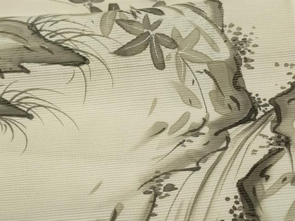 平和屋着物＊夏物 訪問着 絽 手描き 風景文 暈し染め 洗える着物 AABF6871jd