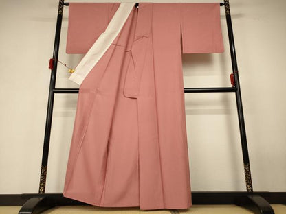 平和屋着物＊夏物 色無地 絽 洗朱色 正絹 逸品 AABF6873jd