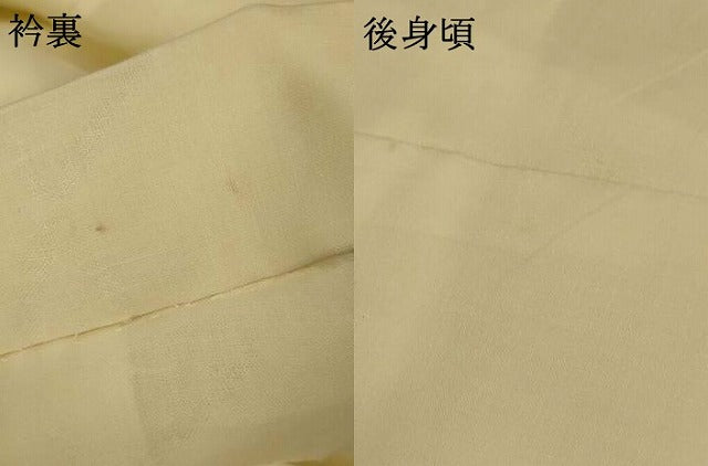 平和屋着物＊夏物 長襦袢 草花文紗 生成り色 麻 逸品 AABF6877jd