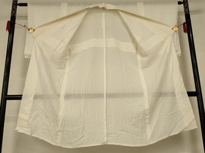 平和屋着物＊夏物 長襦袢 絽 鳥の子色 正絹 逸品 AABF6883jd