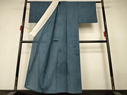 平和屋着物＊夏物 紗紬 立涌文様 正絹 逸品 AABF6890jd