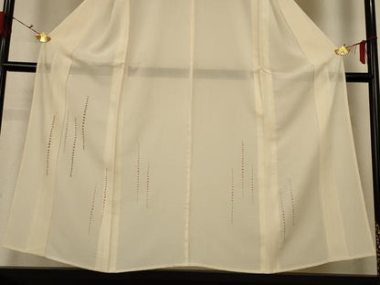 平和屋着物＊夏物　訪問着　絽　丸文　銀彩　正絹　逸品　AABF6895jd