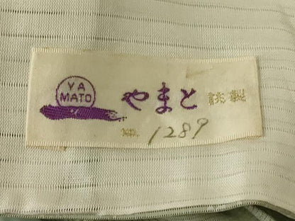 平和屋着物＊夏物 小紋 絽 草花文 銀彩 やまと誂製 正絹 逸品 AABF6896jd