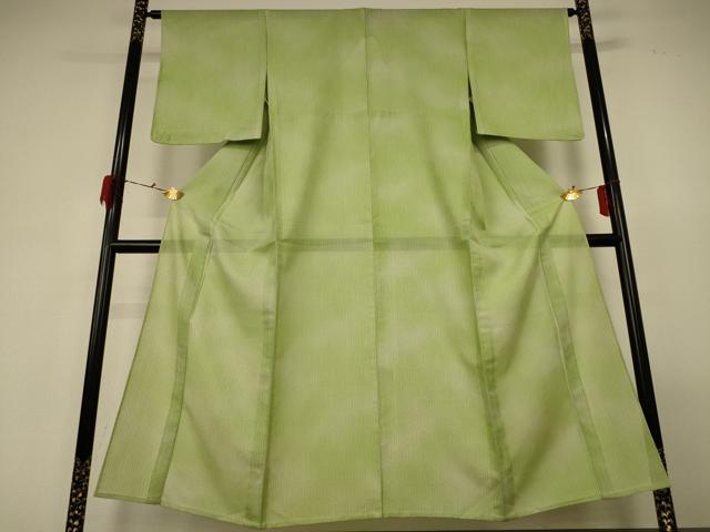平和屋着物＊夏物 小紋 紗 霞文 暈し染め 正絹 逸品 未使用 AABF6899jd
