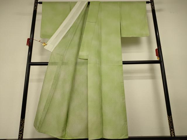 平和屋着物＊夏物 小紋 紗 霞文 暈し染め 正絹 逸品 未使用 AABF6899jd