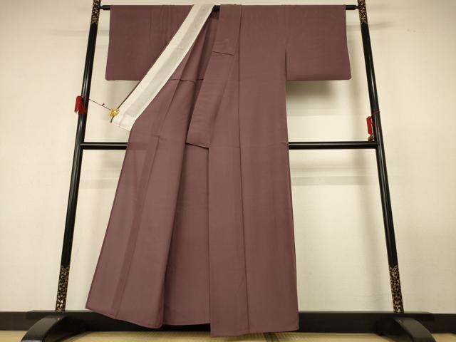 平和屋着物＊夏物 色無地 絽 煤竹色 正絹 逸品 AABF6907jd
