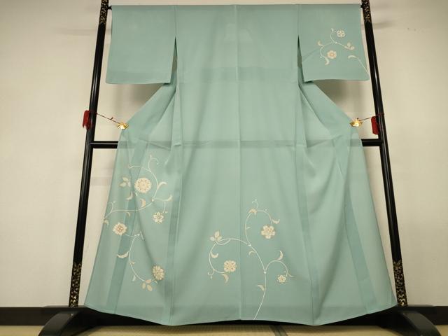 平和屋着物＊夏物 訪問着 絽 花唐草文 正絹 逸品 AABF6911jd
