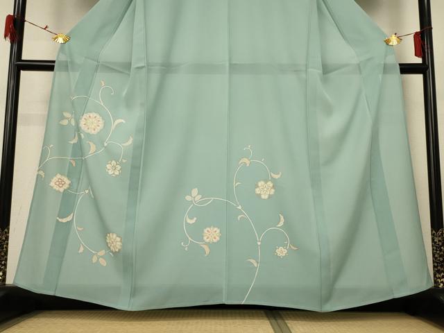 平和屋着物＊夏物 訪問着 絽 花唐草文 正絹 逸品 AABF6911jd