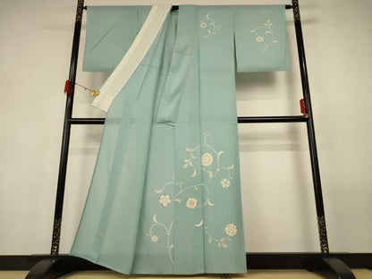 平和屋着物＊夏物 訪問着 絽 花唐草文 正絹 逸品 AABF6911jd