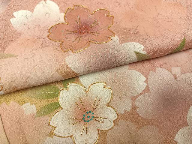 平和屋着物●豪華振袖 駒刺繍 桜 暈し染め 金銀彩 正絹 逸品 AABF6922ph
