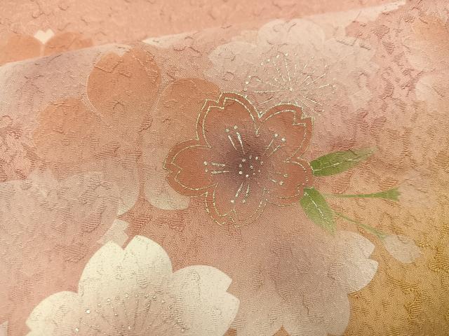 平和屋着物●豪華振袖 駒刺繍 桜 暈し染め 金銀彩 正絹 逸品 AABF6922ph