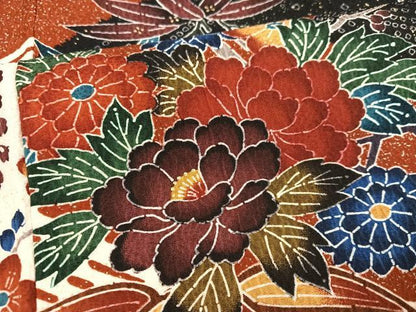 平和屋着物●豪華振袖 松竹梅草花文 金彩 ロング丈 正絹 逸品 AABF6928ph