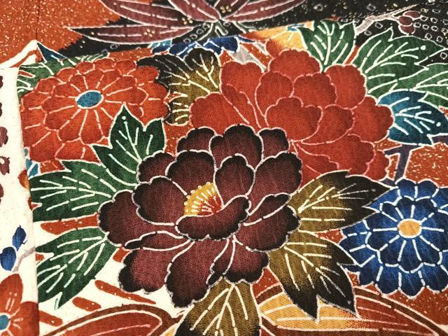 平和屋着物●豪華振袖 松竹梅草花文 金彩 ロング丈 正絹 逸品 AABF6928ph