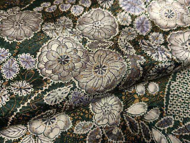 平和屋着物●上質な小紋 辻が花 絞り 金彩 正絹 逸品 AABF6937ph
