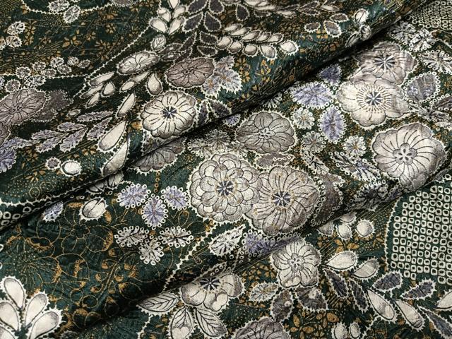 平和屋着物●上質な小紋 辻が花 絞り 金彩 正絹 逸品 AABF6937ph