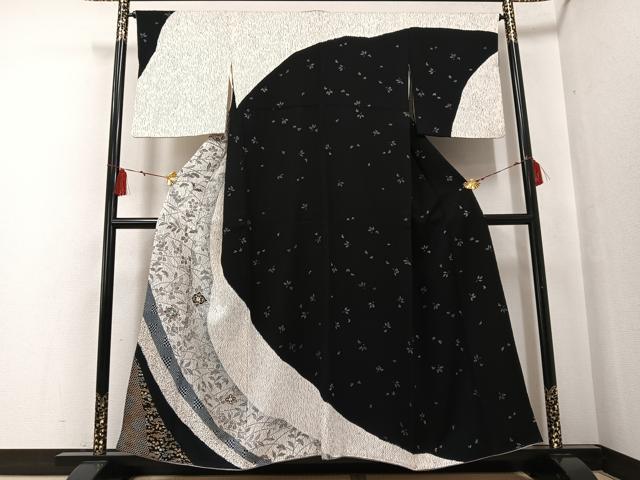 平和屋着物●訪問着 刺繍 草花文 金糸 正絹 逸品 AABF6941ph