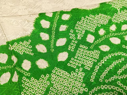 平和屋着物●豪華振袖 駒刺繍 絞り 草花文 正絹 逸品 AABF6945ph