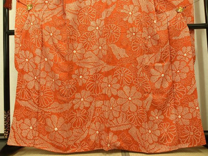 平和屋着物●豪華振袖 総絞り 花尽くし 正絹 逸品 AABF6946ph